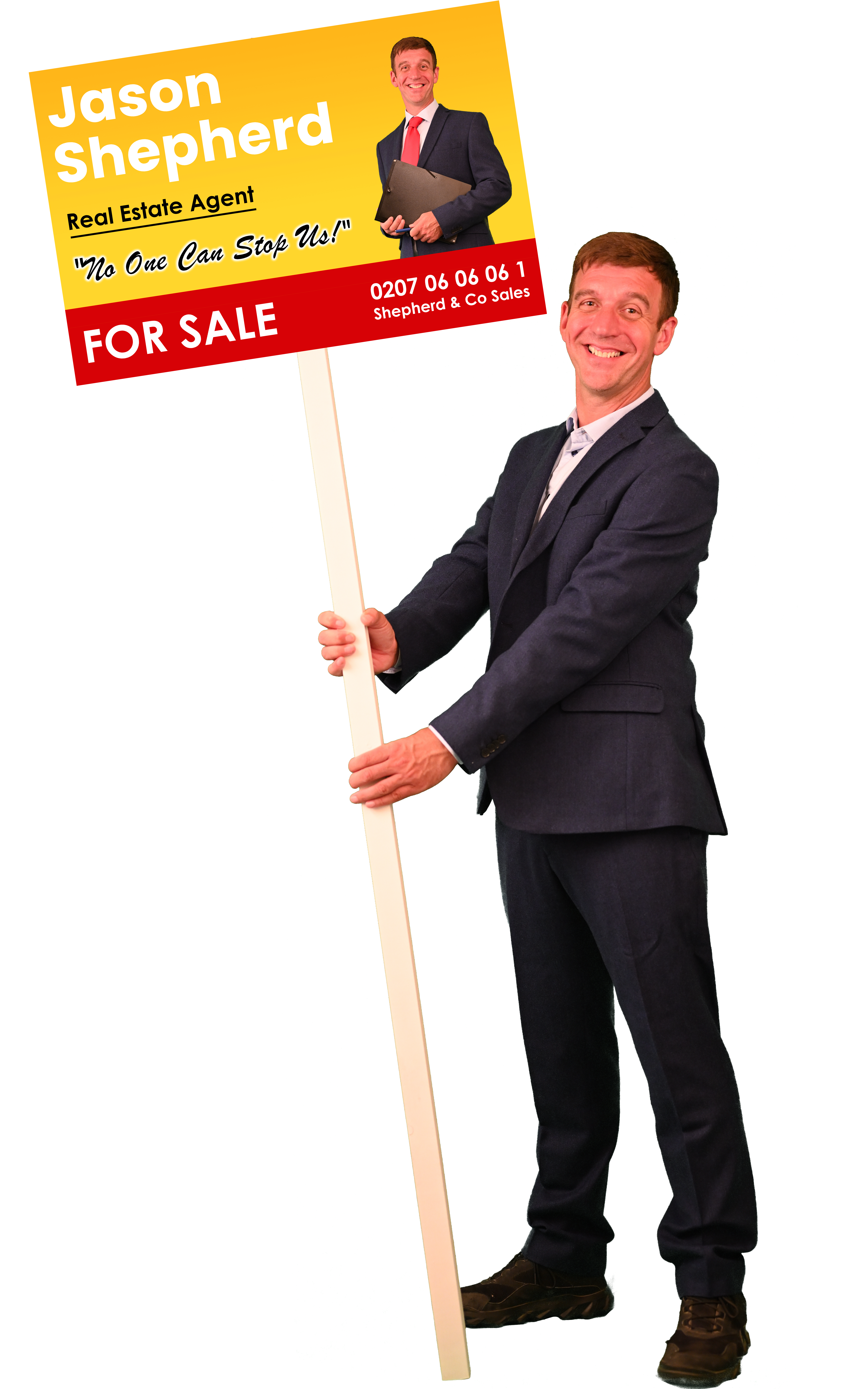 Jason Shepherd Holding Real Estate Sign Transparent Background 300DPI.png